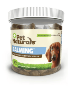 Pet Naturals Calming Anxiety Support Chews for Dogs, Chicken Flavor, 90 Count Jar