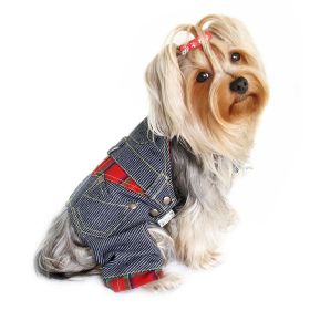 Adorable Stripy Denim Overall (Color: Blue, size: Xl)