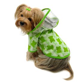 Clear View Froggy Raincoat with Fleece Lining and Detachable Hood (Color: Blue, size: Xl)