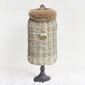 Annabella Dog Coat (Color: Gold Ore, size: MD)