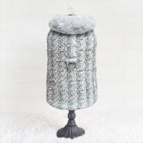 Annabella Dog Coat (Color: Platinum, size: SM)