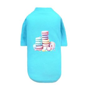 Macaoon Dog Tee (Color: Teal, size: SM)