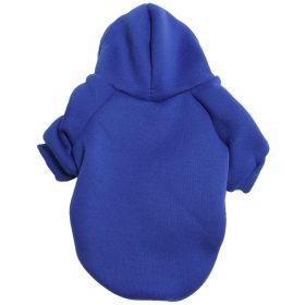 Pet Sweatshirt With Hoodie; Machine Washable Sweater For Dogs Puppies Sweater Clothes Apparel (Color: Blue, size: Xl)