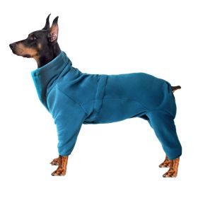 Warm Dog Cotton Coat/Sweater; Cold-Proof Clothes For Medium Large Dog; Dog Cotton Coat For Winter (Color: Blue, size: Xl)