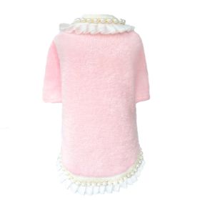 Dream Pearls Dog Sweater (Color: Baby Pink, size: MD)