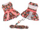 Blooming Blue and Peach Floral Dog Dress