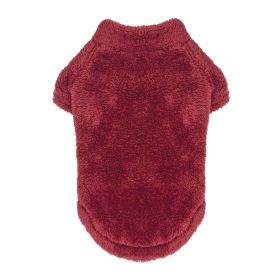 Soft Plush Pullover (Color: Burgundy, size: 2X-Large)