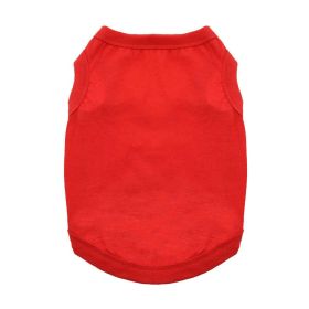 Cotton Dog Tank (Color: Flame Scarlet Red, size: medium)