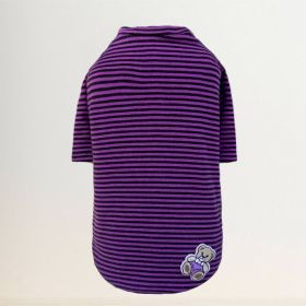 Striped Baby Beer Dog Tee (Color: Striped Purple, size: SM)